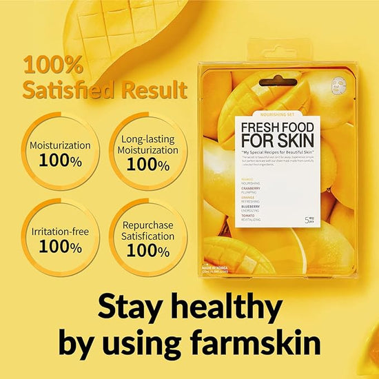 FARM SKIN Superfood For Skin Facial Sheet Mask Orange Refreshing