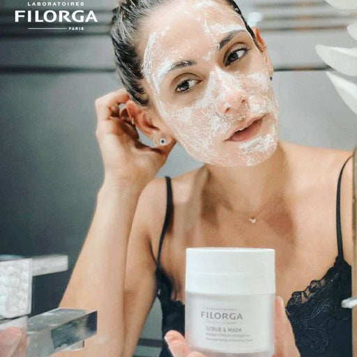 FILORGA Scrub & Mask, Mascarilla Facial Exfoliante Reoxigenante Antiedad, 55ml