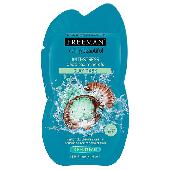 FREEMAN Sachet Dead Sea Minerals Clay Mask, Mascarilla Antiestrés 15ml