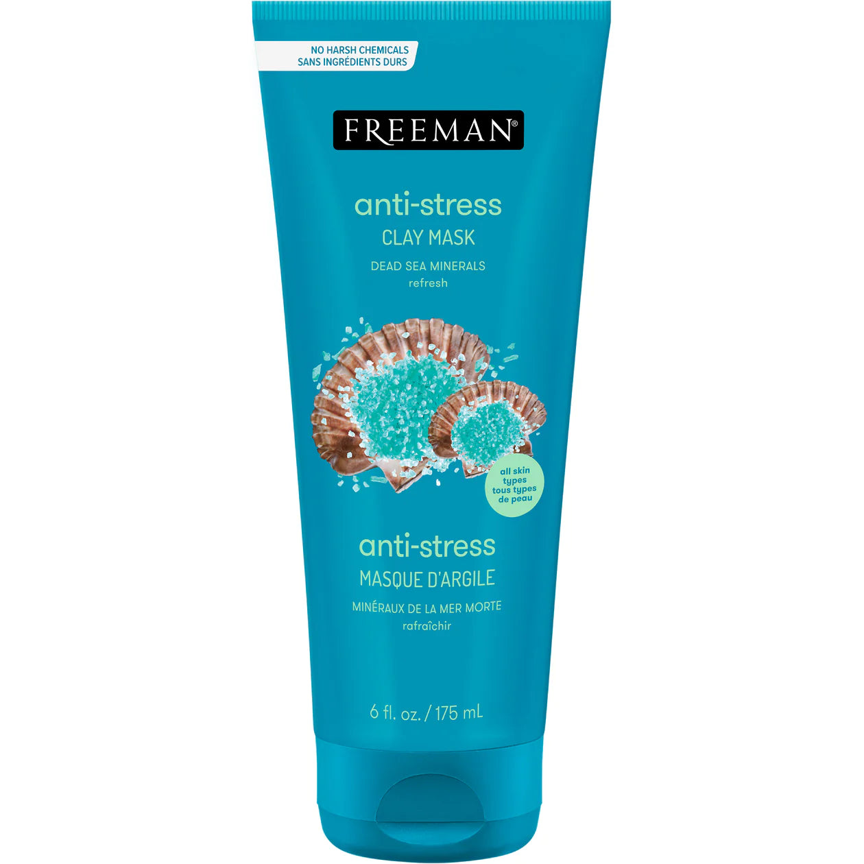 FREEMAN Anti-Stress Dead Sea Minerals Clay Mask. Mascarilla Antiestrés 175ml