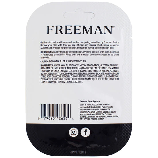 FREEMAN Basics Purifying Tea Tree Clay Mask, Mascarilla Purificante