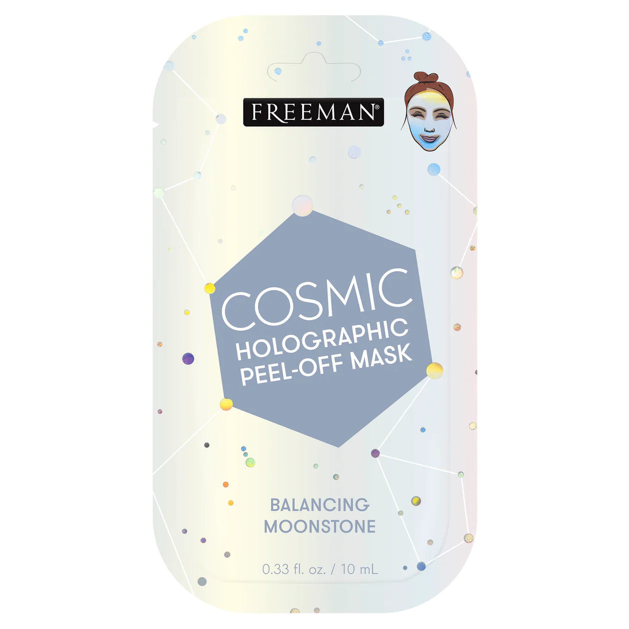 FREEMAN Cosmic Holographic Balancing Moonstone Peel-Off Mask 10ml