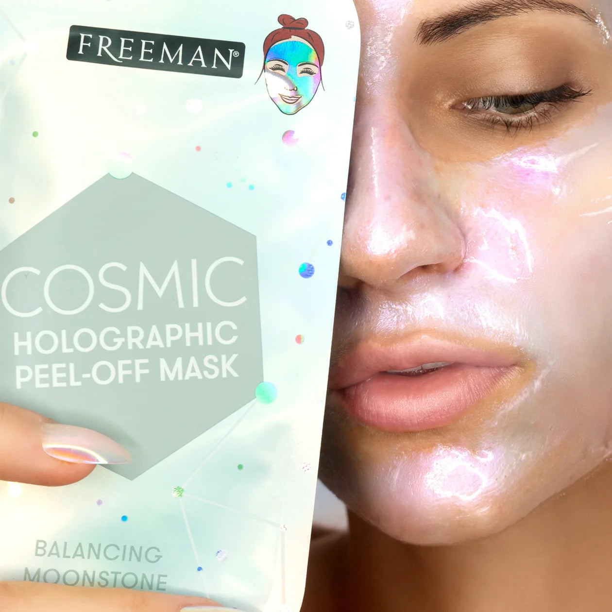 FREEMAN Cosmic Holographic Balancing Moonstone Peel-Off Mask 10ml