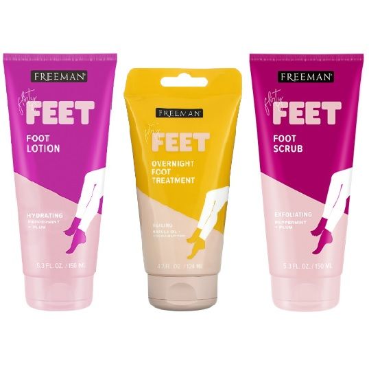 FREEMAN Flirty Feet Hydrating Foot Lotion, Peppermint & Plum 156ml