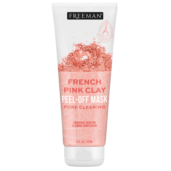 FREEMAN French Pink Clay Peel Off Mask Pore Clearing 175ml