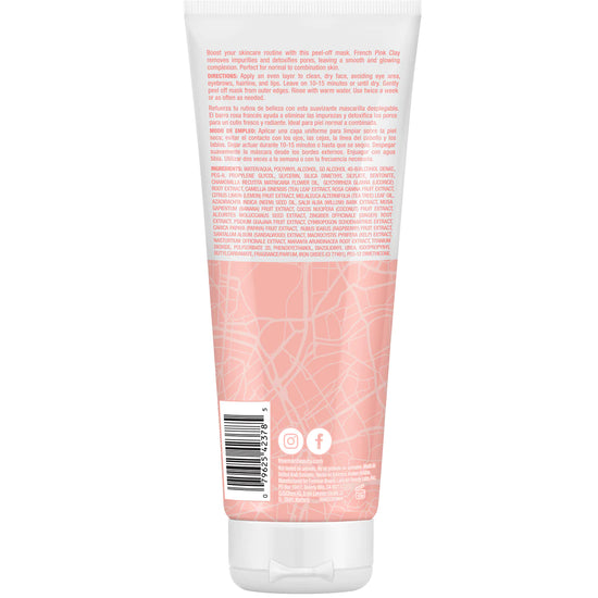 FREEMAN French Pink Clay Peel Off Mask Pore Clearing 175ml