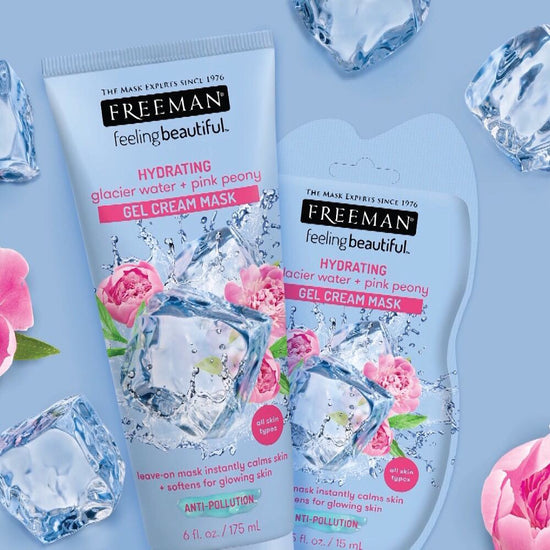 FREEMAN Hydrating Glacier Water & Pink Peony Gel Cream Mask 15ml