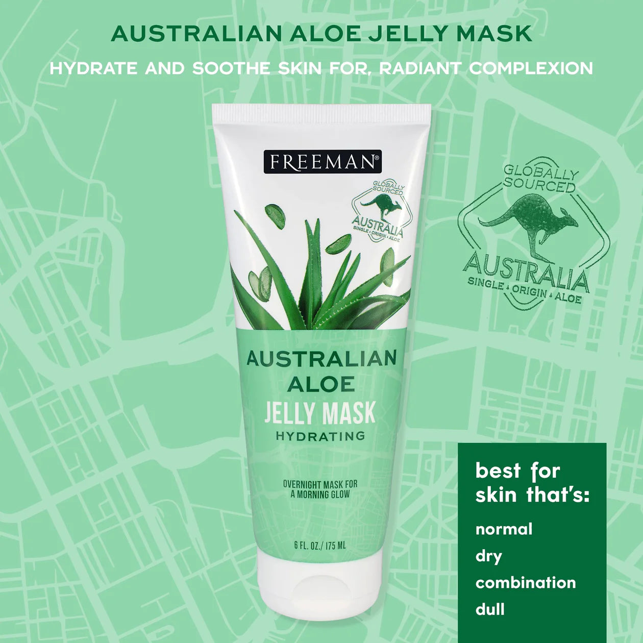 FREEMAN Australian Aloe Jelly Mask Tube,  Mascarilla Áloe Australiana