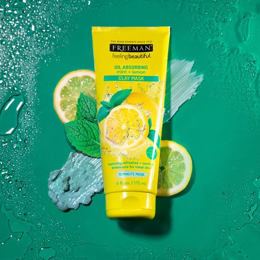 FREEMAN Feeling Beautiful Facial Clay Mask, Mint and Lemon 175ml