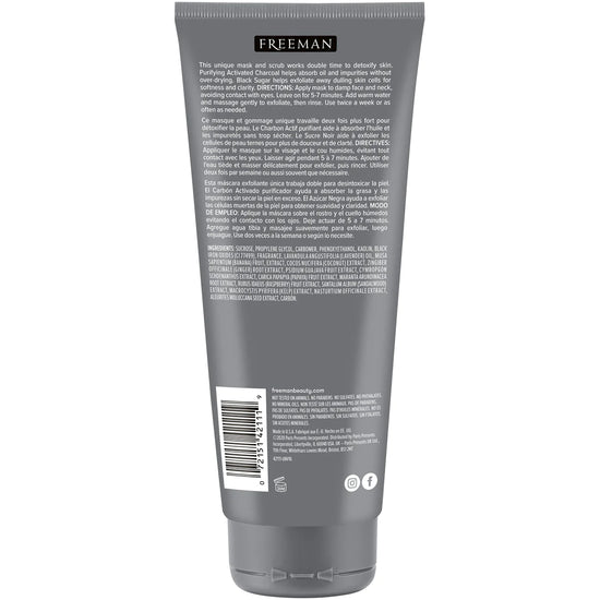 FREEMAN Polishing Charcoal & Black Sugar Gel Mask 175ml