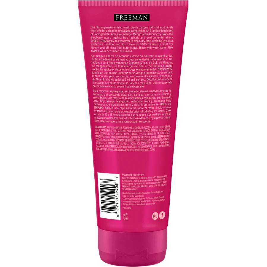 FREEMAN Revitalizing Pomegranate Peel-Off Gel Mask 175ml