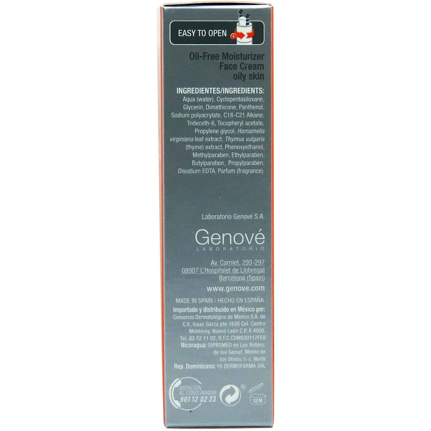 GENOVÉ Fluidbase Crema Humectante Facial Para Piel Grasa o Acnéica, 50ml