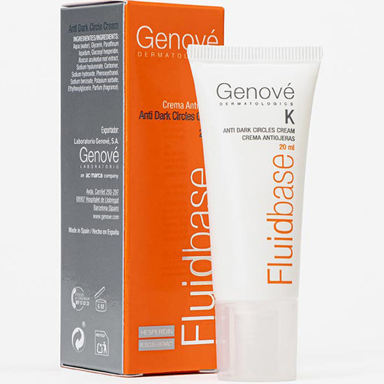 GENOVÉ Fluidbase K Antiojeras, Reducción de Ojeras y Bolsas de Ojos, 20ml