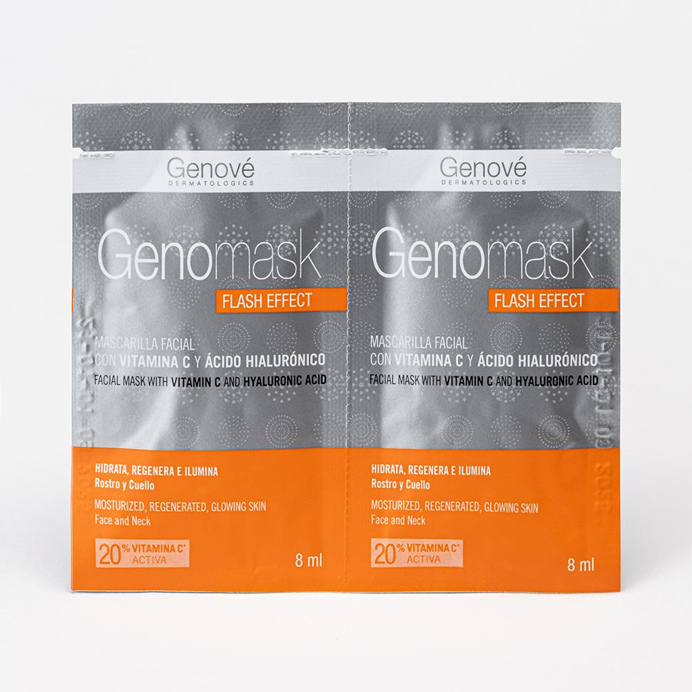 GENOVÉ Genomask Peel Off Mascarilla con Vitamina C y Ácido Hialurónico, 6 x 8ml