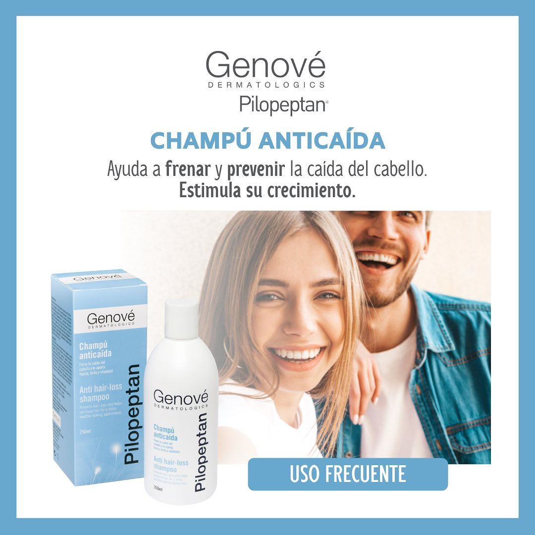 GENOVÉ Pilopeptan Champú Anticaída del Cabello y Estimula Crecimiento, 250ml