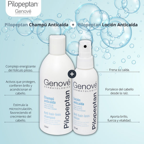 GENOVÉ Pilopeptan Champú Anticaída del Cabello y Estimula Crecimiento, 250ml