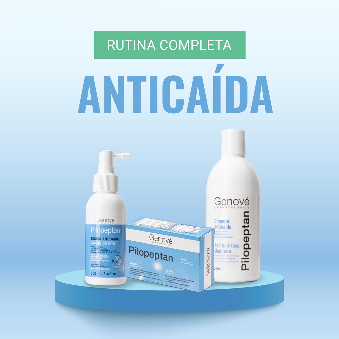 GENOVÉ Pilopeptan Loción Anticaída del Cabello y Estimula Crecimiento, 100ml