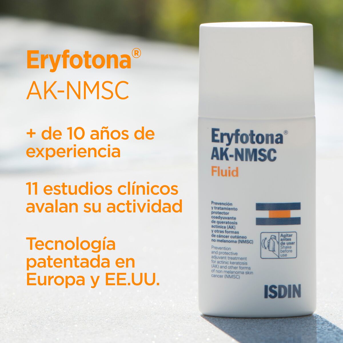 ISDIN Eryfotona AK-NMSC Fluid, Tratamiento para el Daño Actínico, 50ml