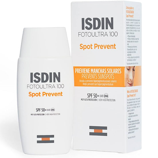 ISDIN Foto Ultra 100 Spot Prevent Fluid Facial SPF 50+, Previene Manchas Solares