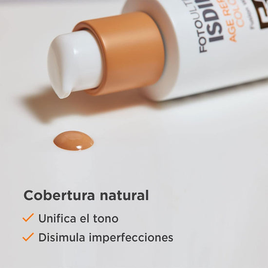 ISDIN FotoUltra AGE REPAIR COLOR Fusion Water SPF 50, Triple Acción Antiedad, 50ml