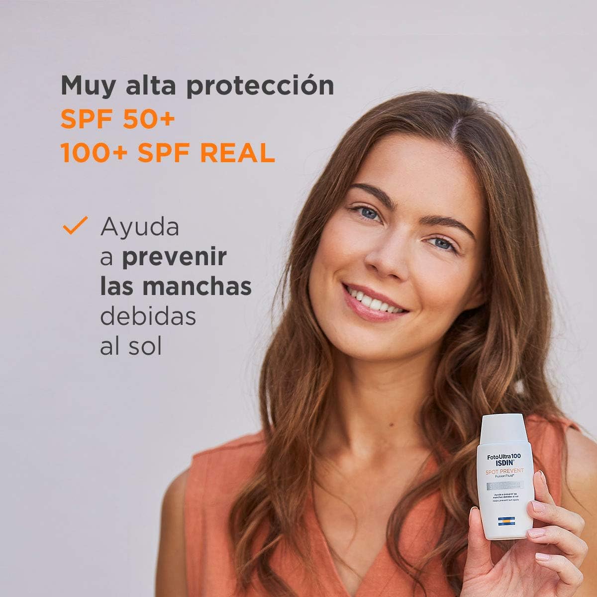 ISDIN Foto Ultra 100 Spot Prevent Fluid Facial SPF 50+, Previene Manchas Solares