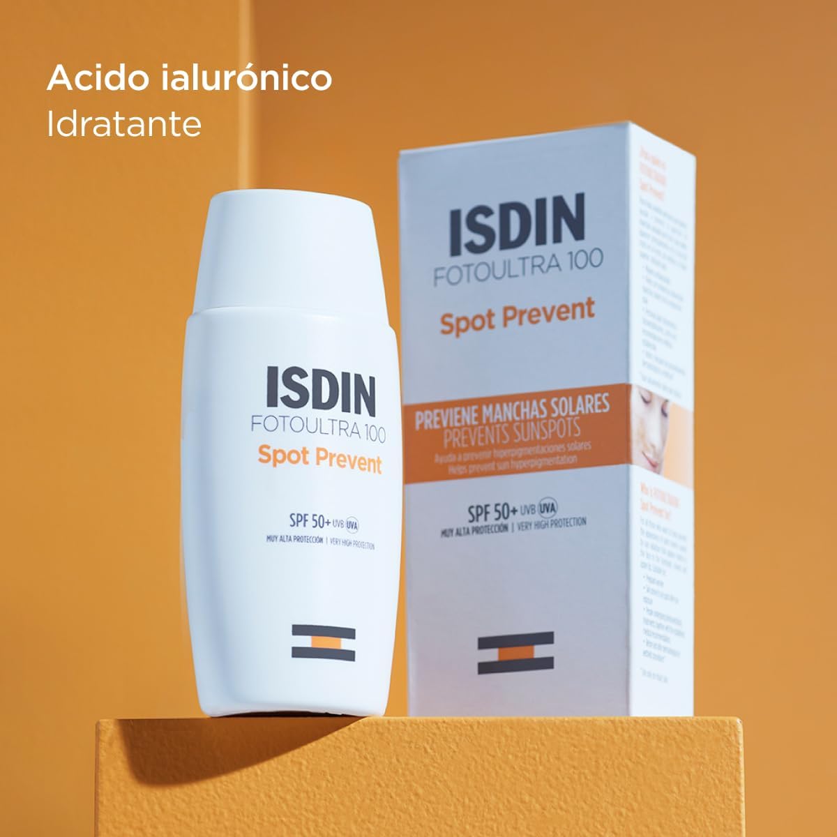 ISDIN Foto Ultra 100 Spot Prevent Fluid Facial SPF 50+, Previene Manchas Solares