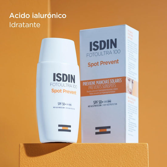 ISDIN Foto Ultra 100 Spot Prevent Fluid Facial SPF 50+, Previene Manchas Solares