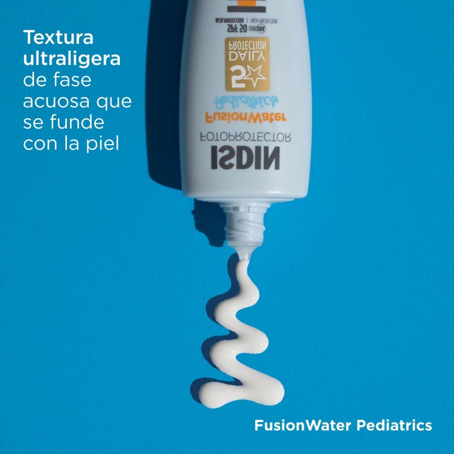 ISDIN Fotoprotector Facial Fusion Water Pediatrico para Niños, SPF50+ 50ml