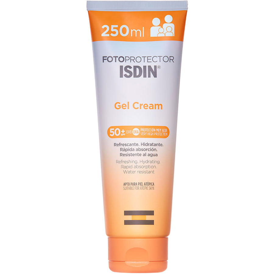 ISDIN Fotoprotector Corporal Gel Cream SPF 50+ para Toda la Familia, 250ml