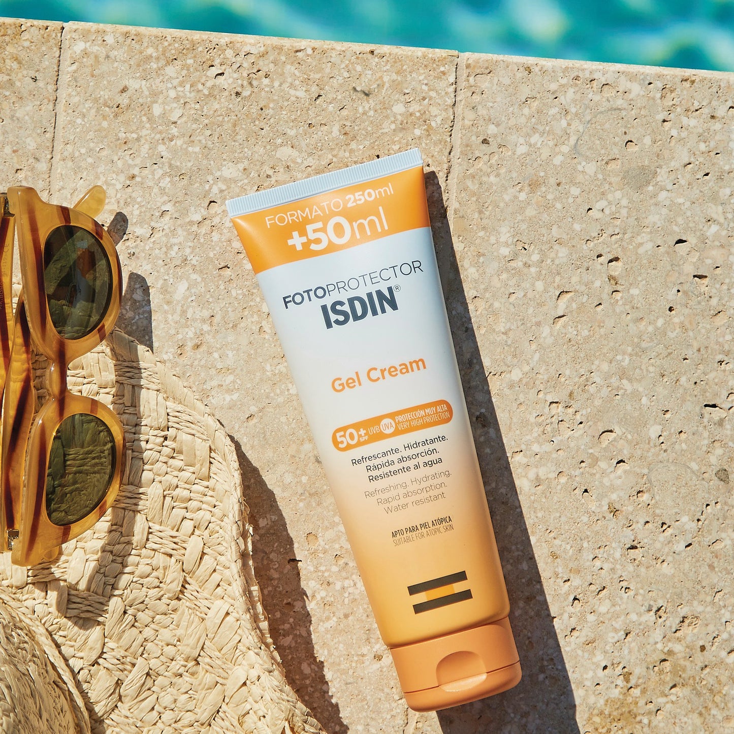 ISDIN Fotoprotector Corporal Gel Cream SPF 50+ para Toda la Familia, 250ml