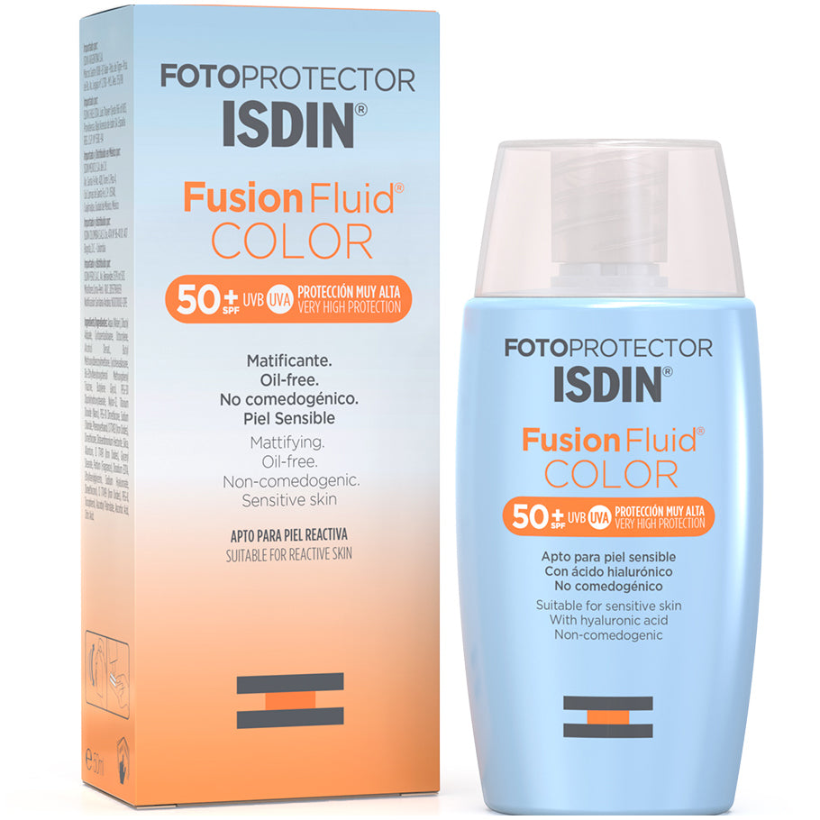 ISDIN Fotoprotector Facial Fusion Fluid COLOR SPF 50+ Matificante Piel Sensible 50ml