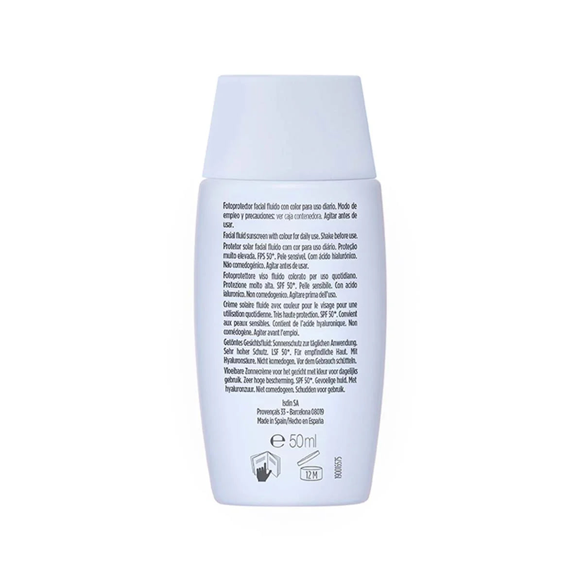 ISDIN Fotoprotector Facial Fusion Fluid COLOR SPF 50+ Matificante Piel Sensible 50ml