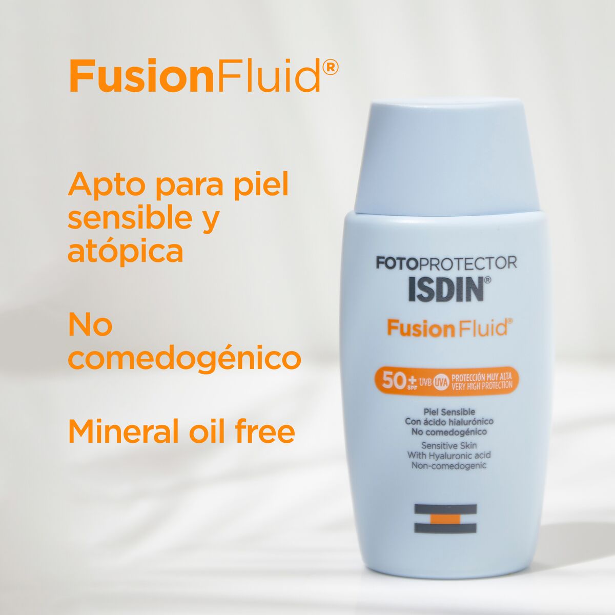 ISDIN Fotoprotector Facial Fusion Fluid SPF 50+ Matificante Piel Sensible 50ml