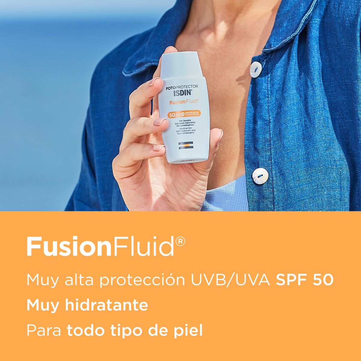 ISDIN Fotoprotector Facial Fusion Fluid SPF 50+ Matificante Piel Sensible 50ml