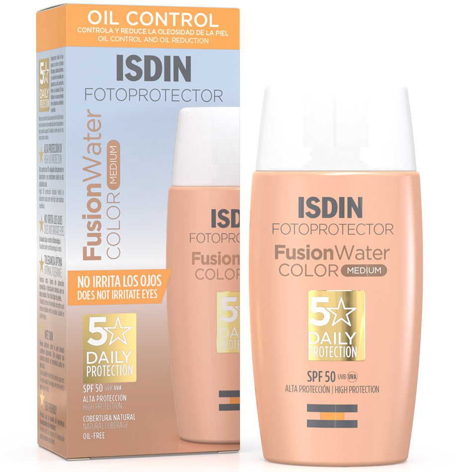 ISDIN Fotoprotector Fusion Water Oil Control Color Medium, SPF50+ 50ml