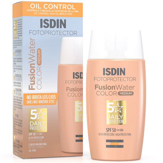 ISDIN Fotoprotector Fusion Water Oil Control Color Medium, SPF50+ 50ml