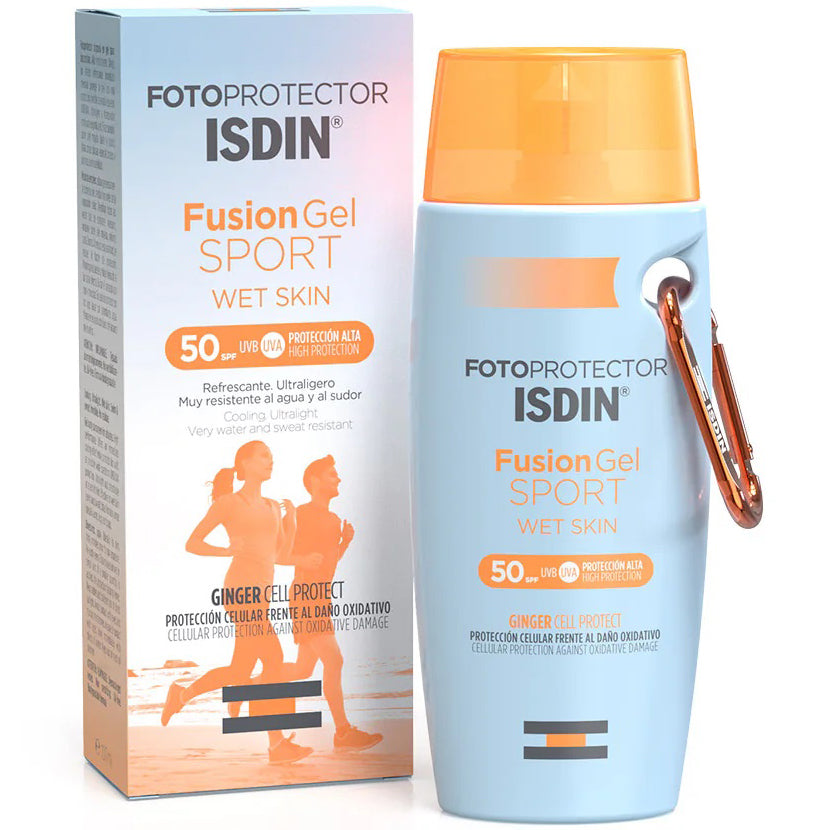 ISDIN Fotoprotector Corporal Fusion Gel Sport SPF 50 para Deportistas, 100ml