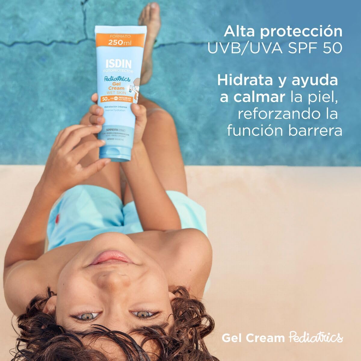 ISDIN Fotoprotector Facial y Corporal Pediatrics Gel Cream  SPF50+, 250ml