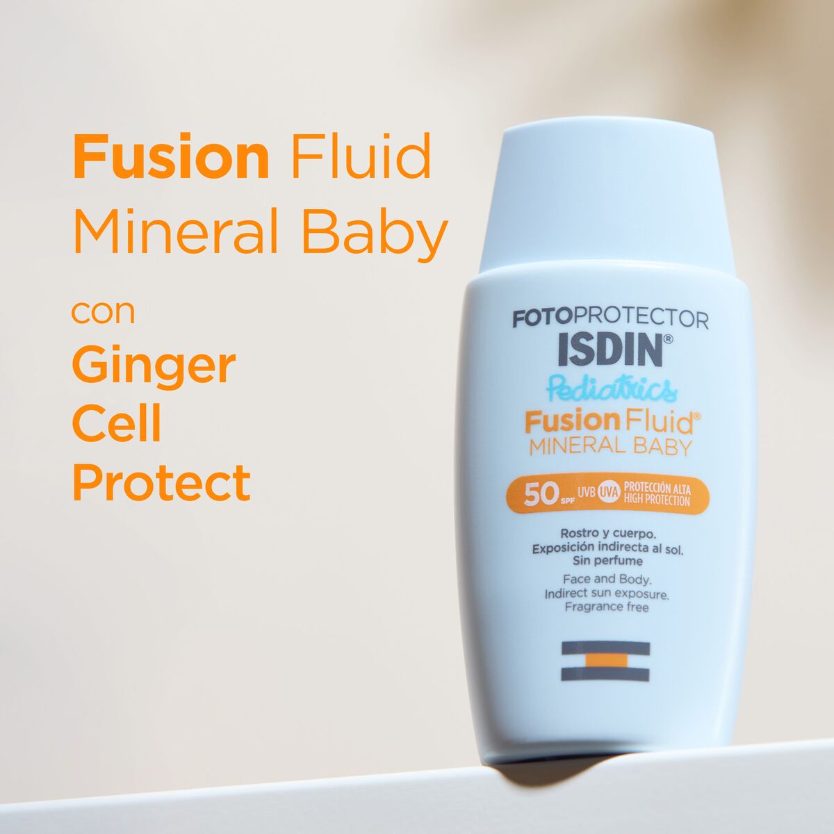 ISDIN Fotoprotector Facial y Corporal Fusion Fluid Mineral Baby Pediatrics SPF 50+, 50ml