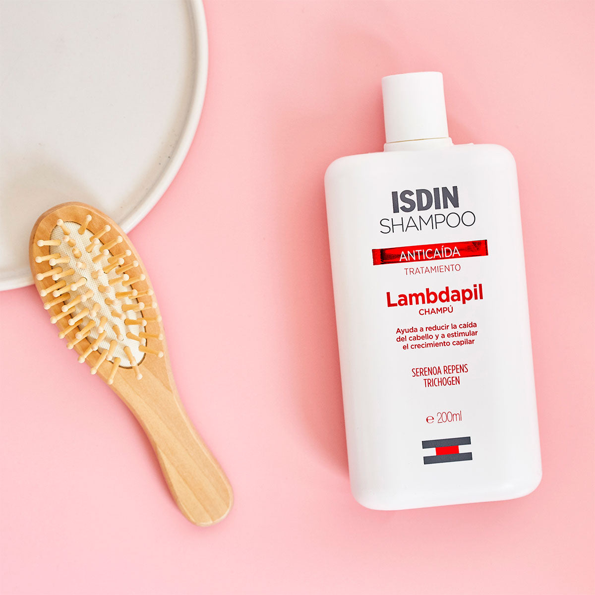 ISDIN Lambdapil Anticaída Champú, Previene y Reduce la Caída del Cabello, 200ml