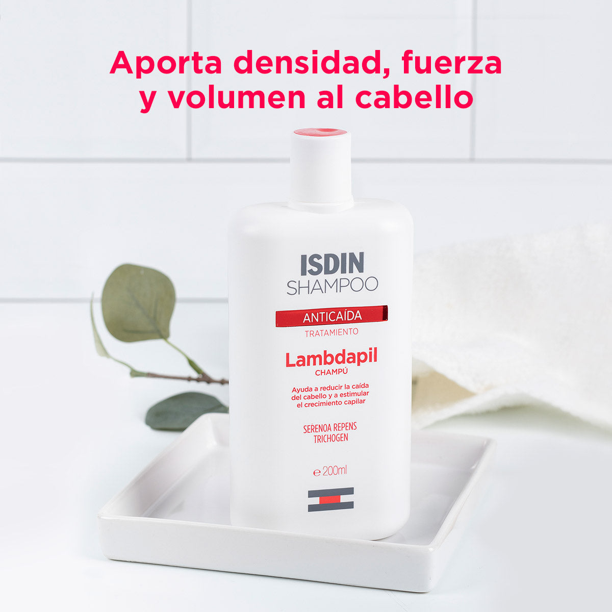 ISDIN Lambdapil Anticaída Champú, Previene y Reduce la Caída del Cabello, 200ml