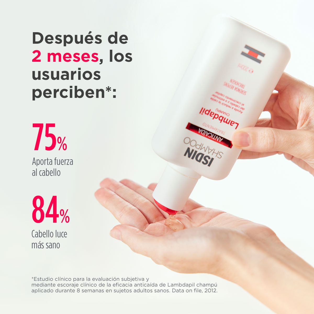 ISDIN Lambdapil Anticaída Champú, Previene y Reduce la Caída del Cabello, 200ml