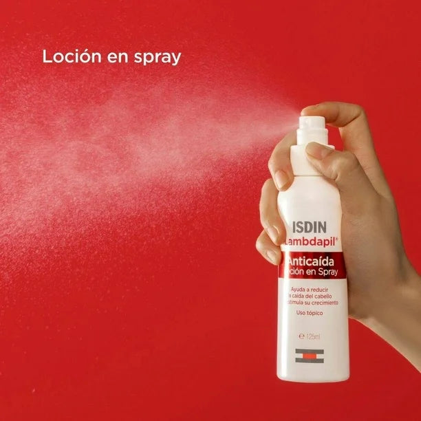 ISDIN Lambdapil Anticaida Loción en Spray, Reduce la Caída del Cabello, 125ml