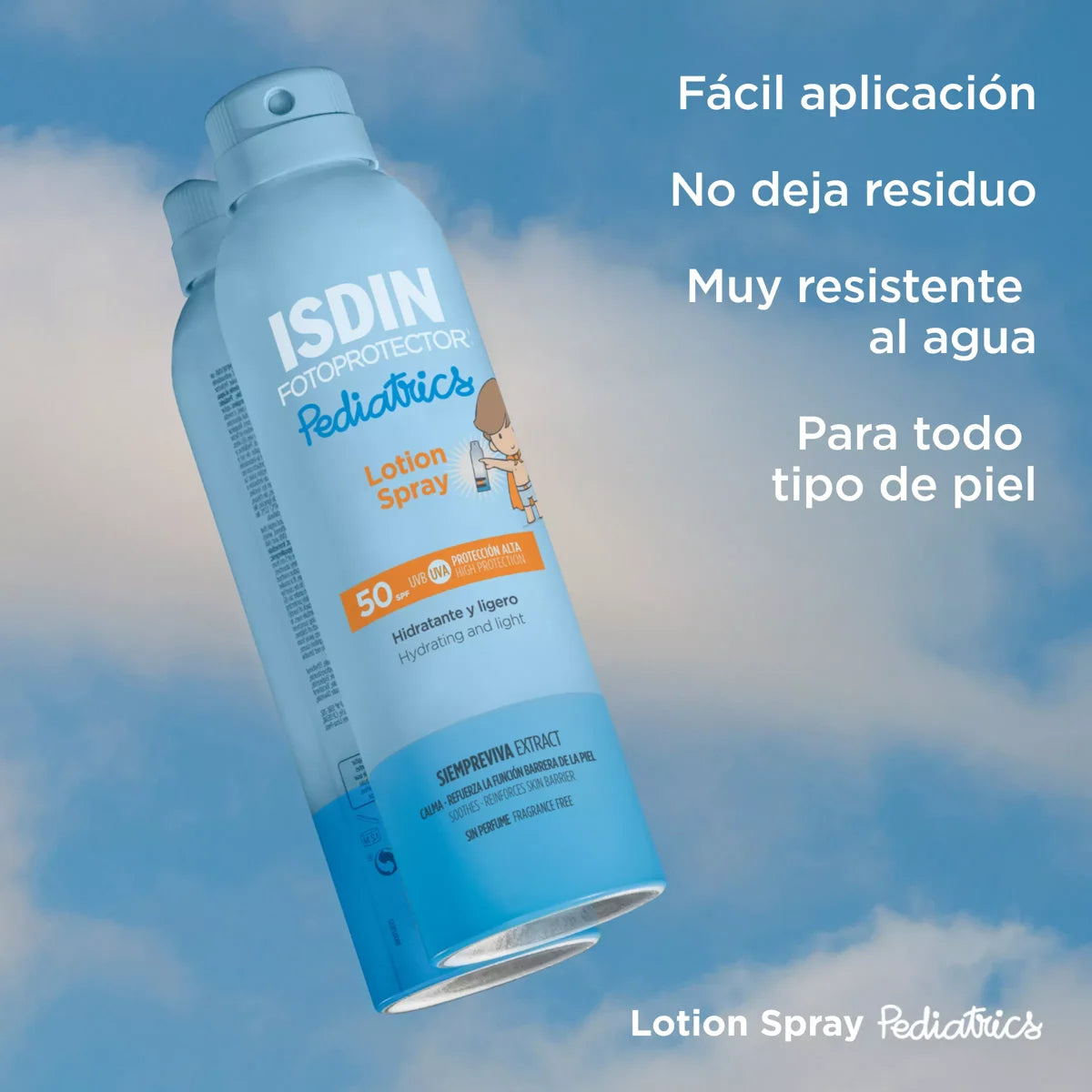 ISDIN Fotoprotector Corporal Lotion Spray Pediatrics SPF 50 para Niños, 250ml