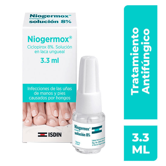 ISDIN Niogermox Ciclopirox 8%, Solución en Laca Ungueal, Antimicótico 3.3ml