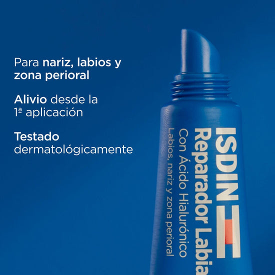 ISDIN Reparador Labial Fluido con Ácido Hialurónico, 10ml.