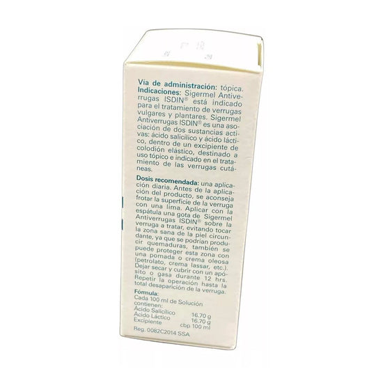 ISDIN Sigermel Solución Antiverrugas Vulgares y Plantares, 20ml