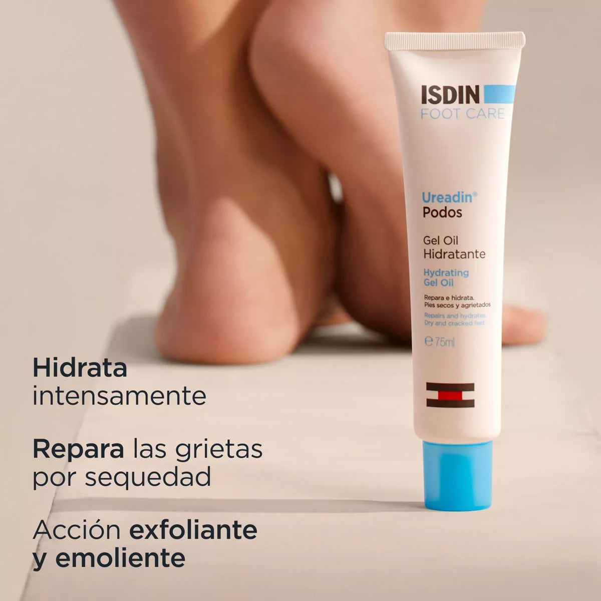 ISDIN Ureadin Podos Gel Oil Hidratante para Pies Secos y Agrietados, 75ml