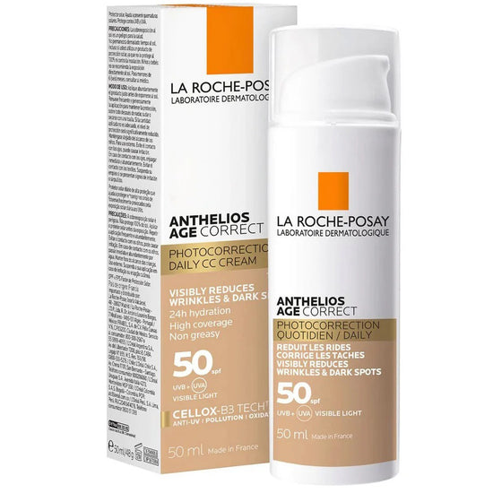 LA ROCHE POSAY Anthelios Age Correct FPS50+ Protector Solar Anti-Edad, Con Color