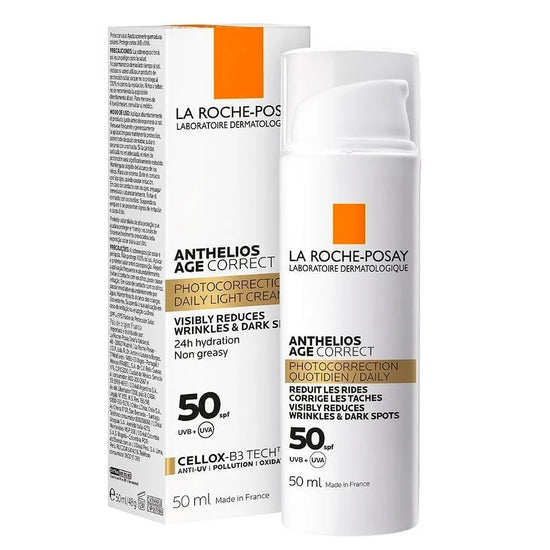 LA ROCHE POSAY Anthelios Age Correct FPS50+ Protector Solar Anti-Edad, Sin Color